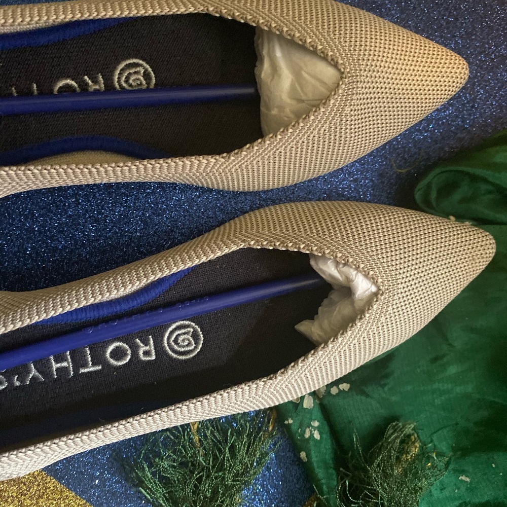 ROTHY'S GREY BLUE HALO RETIRED POINTED Flats LUX - Picture 7 of 13